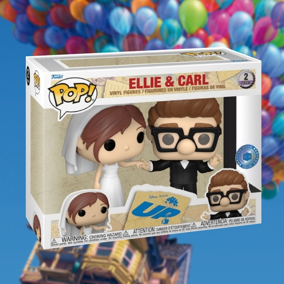 Carl & Ellie Wedding 2-Pack Funko Pop Exc
